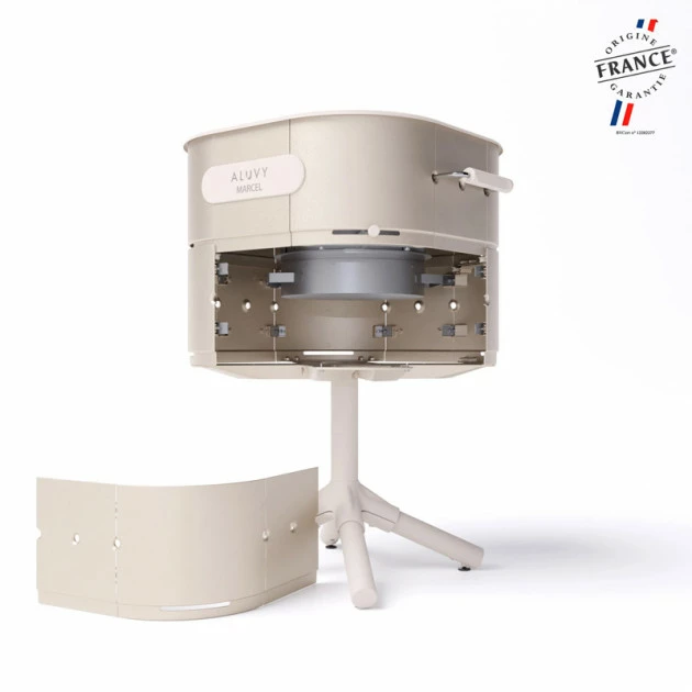 Barbecue Charbon Aluvy Marcel Originale (pied Blanc) + Couvercle - 12 Couleurs – Image 12