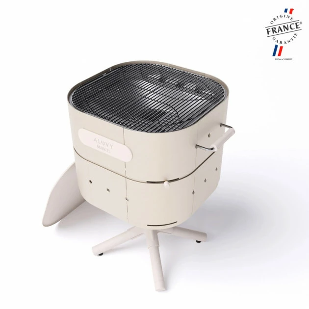 Barbecue Charbon Aluvy Marcel Originale (pied Blanc) + Couvercle - 12 Couleurs – Image 15