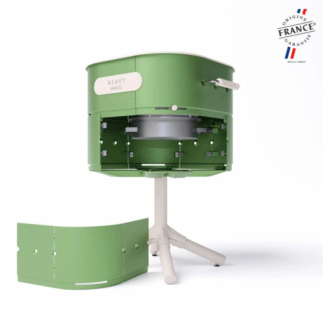 Barbecue Charbon Aluvy Marcel Originale (pied Blanc) + Couvercle - 12 Couleurs – Image 7
