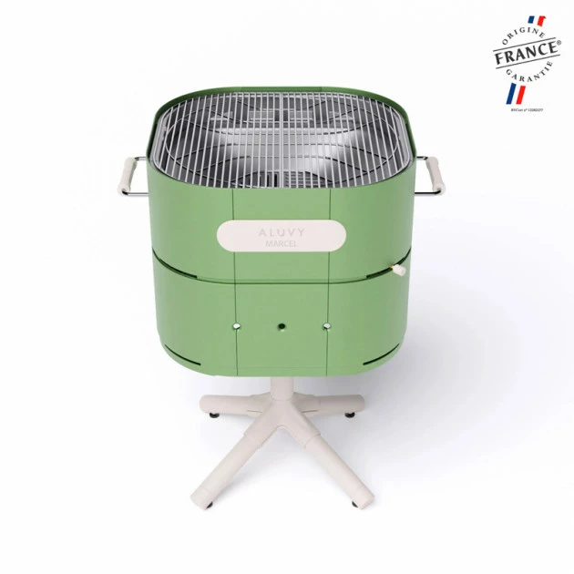 Barbecue Charbon Aluvy Marcel Originale (pied Blanc) + Couvercle - 12 Couleurs – Image 8
