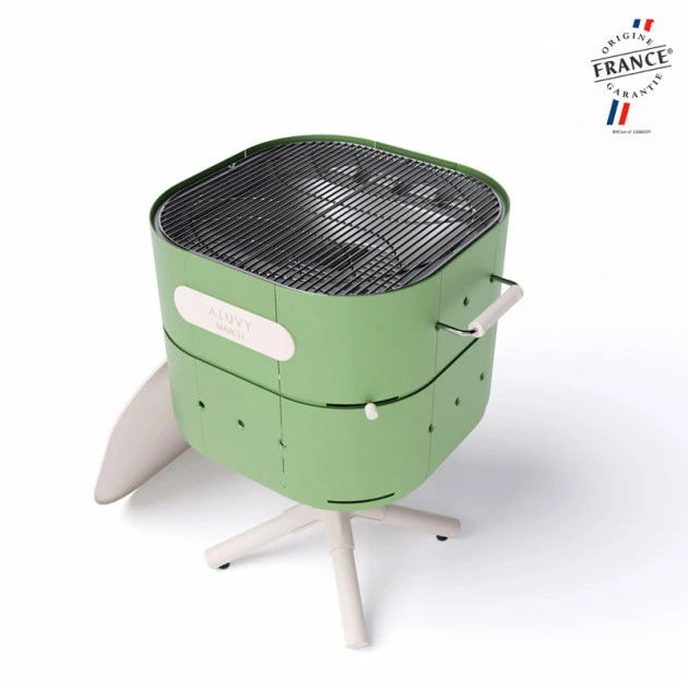 Barbecue Charbon Aluvy Marcel Originale (pied Blanc) + Couvercle - 12 Couleurs – Image 10