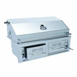 Barbecue Gaz Et Charbon Hybride Encastrable Sunstone Inox 2 Brûleurs