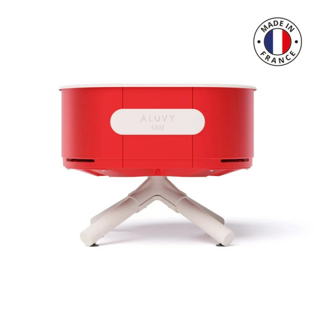 Braséro Aluvy Sam Originale (pied Blanc) Grilles Et Couvercle - 12 Couleurs – Image 4