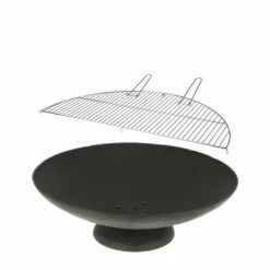 ESSCHERT DESIGN Braséro De Jardin Ø80 X H26 Cm Fonte + 1/2 Grille Bbq