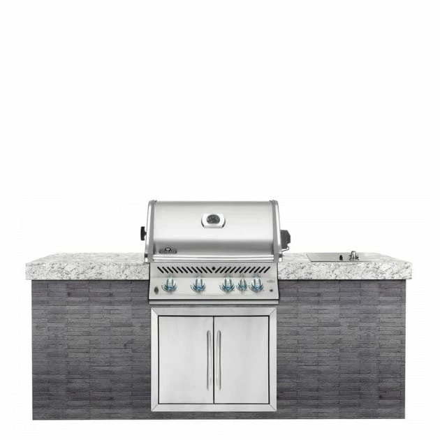 Napoleon Barbecue Gaz Naturel Encastrable Napoléon Prestige Pro 500 4 Brûleurs + 1 Latéral + 1 Rôtissoire